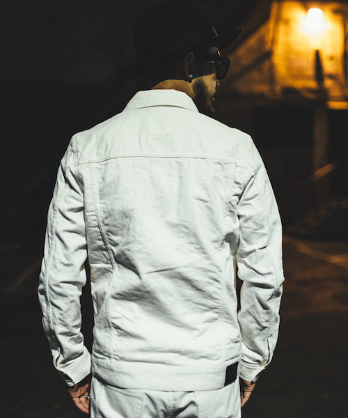 CRIMIE(クライミー)の「BORN FREE COLOR STRETCH DENIM JK(デニムジャケット・メンズ・ホワイト/ブラック・LARGE/SMALL/MEDIUM/X-LARGE)」の4枚目の写真