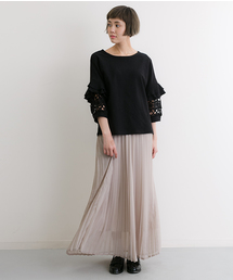 MERLOT | シフォンマキシプリーツスカート575-6527TK(スカート)