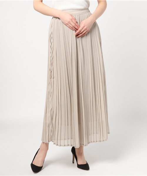 MERLOT（メルロー）の「シフォンマキシプリーツスカート575-6527TK（スカート・レディース・アイボリー/ブラック/カーキ/ピンク/ブルー/ベージュ・FREE）」の22枚目の写真