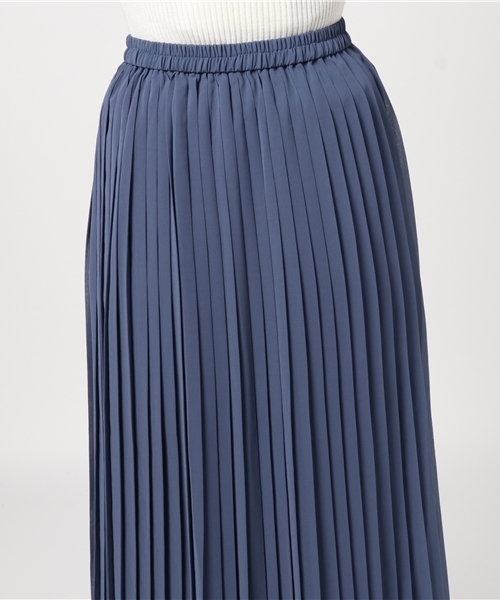 MERLOT（メルロー）の「シフォンマキシプリーツスカート575-6527TK（スカート・レディース・アイボリー/ブラック/カーキ/ピンク/ブルー/ベージュ・FREE）」の11枚目の写真