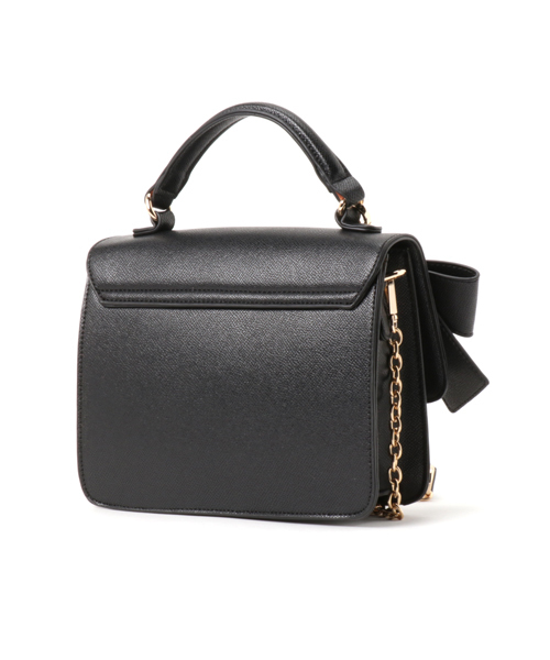 NATURAL BEAUTY BASIC（ナチュラルビューティーベーシック）の「チャームリボンハンドショルダーバッグ（ショルダーバッグ・レディース・ブラック/ベージュ/オレンジ・ﾌﾘ-）」の4枚目の写真