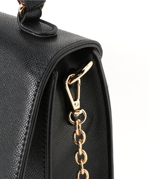 NATURAL BEAUTY BASIC（ナチュラルビューティーベーシック）の「チャームリボンハンドショルダーバッグ（ショルダーバッグ・レディース・ブラック/ベージュ/オレンジ・ﾌﾘ-）」の7枚目の写真