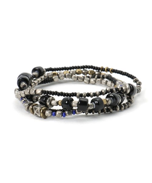 チャイハネ（チャイハネ）の「【チャイハネ】ジェイミーMEN'Sブレス＆ネックレス（ブレスレット・メンズ・ブラック/レッド/アクア・FREE）」の2枚目の写真