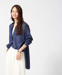 GLOBAL WORK | デニムスキッパーシャツ9分袖/737326(シャツ/ブラウス)