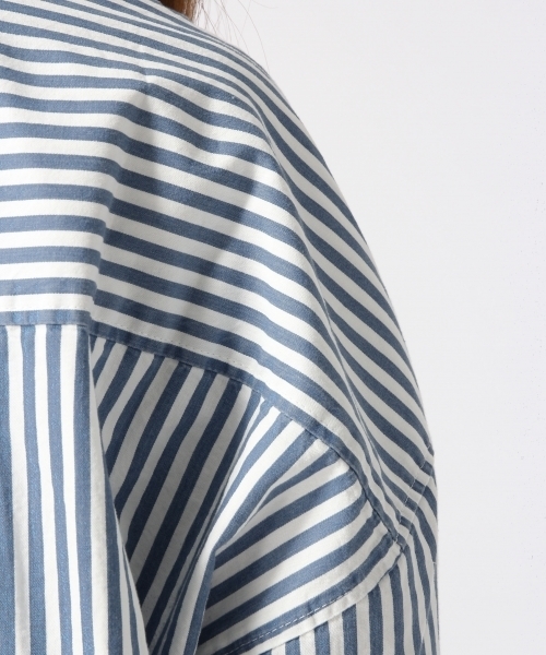 GLOBAL WORK（グローバルワーク）の「デニムスキッパーシャツ9分袖/737326（シャツ/ブラウス・レディース・ライトブルー/オフホワイト/ブルー・MEDIUM/LARGE）」の11枚目の写真