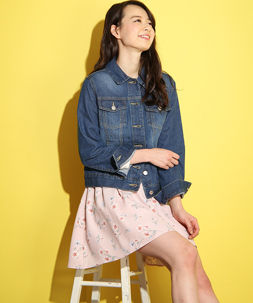 Honeys（ハニーズ）の「Ｇジャン（デニムジャケット・レディース・ブルー/ライトインディゴブルー・M/S/L）」の15枚目の写真