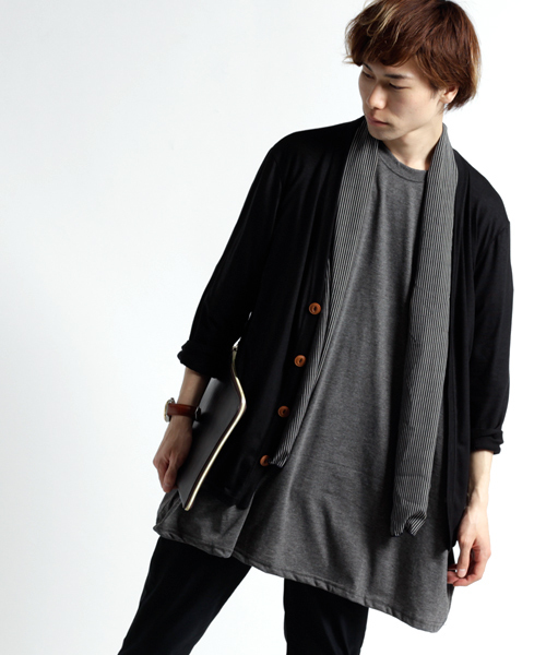 MONO-MART(モノマート)の「スーパーオーバーサイズ ドロップショルダー カットソー ビッグシルエット Tシャツ(Tシャツ/カットソー・メンズ・オフホワイト/グレー/ブルー/ブラック/オリーブ/チャコール/ベージュ/ネイビー・FREE)」の11枚目の写真