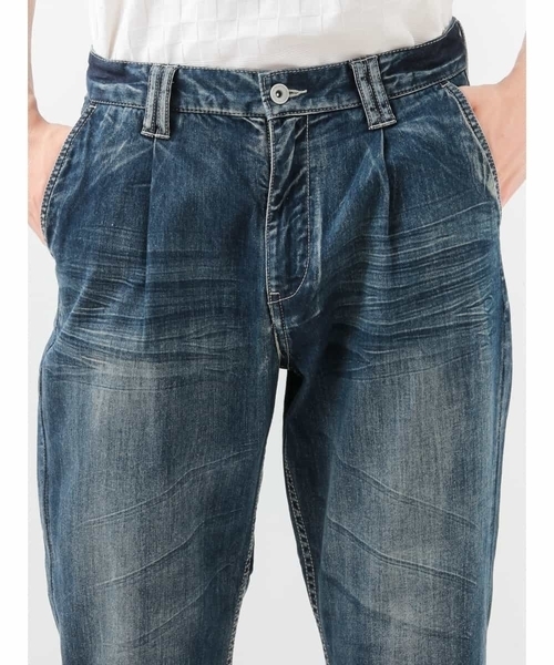 MK MICHEL KLEIN HOMME （エムケーミッシェルクランオム）の「デニムテーパードパンツ（デニムパンツ・メンズ・ブルー/ライトブルー・LARGE/X-LARGE/MEDIUM）」の5枚目の写真