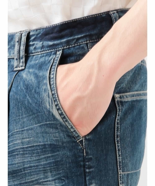 MK MICHEL KLEIN HOMME （エムケーミッシェルクランオム）の「デニムテーパードパンツ（デニムパンツ・メンズ・ブルー/ライトブルー・LARGE/X-LARGE/MEDIUM）」の6枚目の写真