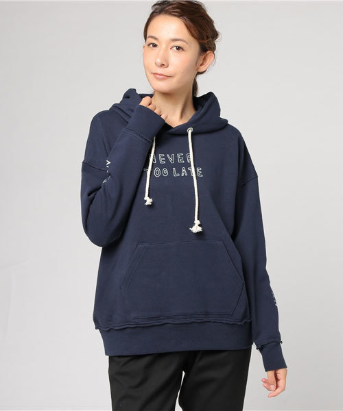 CUBE SUGAR(キューブシュガー)の「裏毛 プルオーバーパーカー(パーカー・レディース・ホワイト/ブラック/トップグレー/カーキ/ネイビー/イエロー・M)」の5枚目の写真