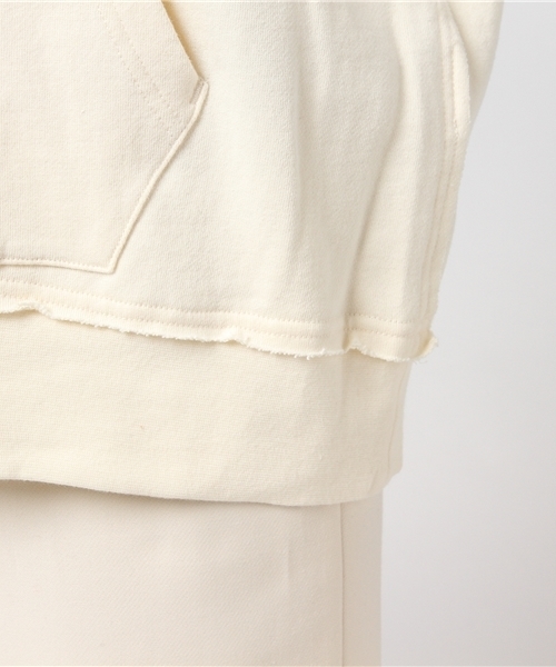 CUBE SUGAR(キューブシュガー)の「裏毛 プルオーバーパーカー(パーカー・レディース・ホワイト/ブラック/トップグレー/カーキ/ネイビー/イエロー・M)」の13枚目の写真