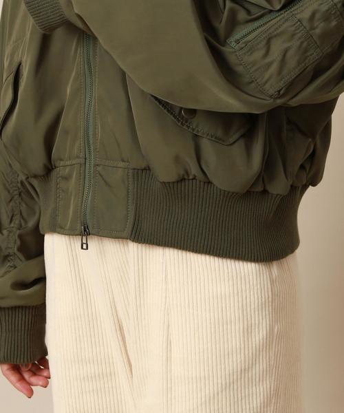 Another Edition（アナザーエディション）の「ショートMA-1（MA-1・レディース・ブラウン/ベージュ/オリーブ・MEDIUM/SMALL）」の9枚目の写真