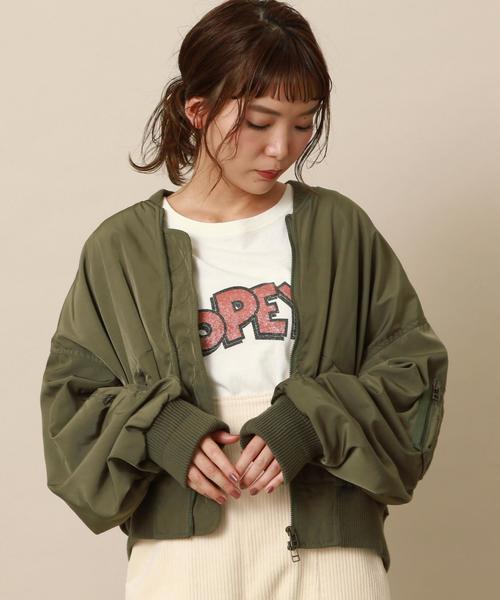 Another Edition(アナザーエディション)の「ショートMA-1(MA-1・レディース・オリーブ/ベージュ/ブラウン・MEDIUM/SMALL)」の15枚目の写真