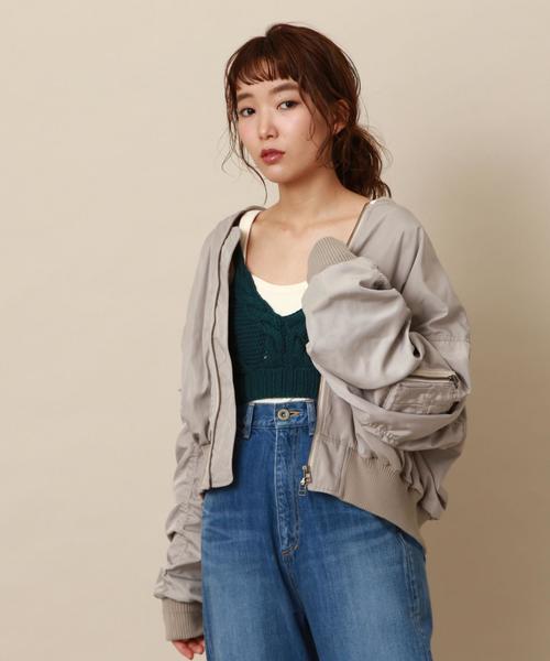 Another Edition（アナザーエディション）の「ショートMA-1（MA-1・レディース・ブラウン/ベージュ/オリーブ・MEDIUM/SMALL）」の17枚目の写真