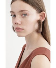 JILL STUART | ◆ミンクフープピアス(ピアス（両耳用）)