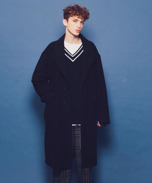 MONKEY TIME（モンキータイム）の「＜monkey time＞ MELTON OVERCOAT/コート ◆（トレンチコート・メンズ・ブラック/ブラウン/グレー・MEDIUM/X-LARGE/LARGE/SMALL）」の10枚目の写真