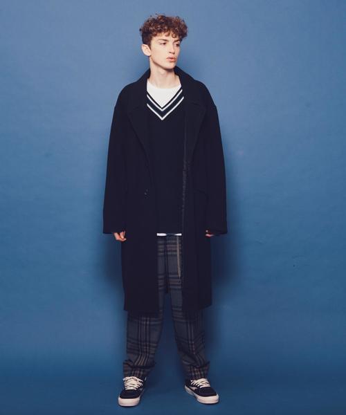 MONKEY TIME（モンキータイム）の「＜monkey time＞ MELTON OVERCOAT/コート ◆（トレンチコート・メンズ・ブラック/ブラウン/グレー・MEDIUM/X-LARGE/LARGE/SMALL）」の11枚目の写真