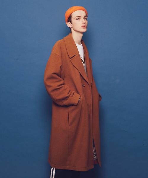 MONKEY TIME（モンキータイム）の「＜monkey time＞ MELTON OVERCOAT/コート ◆（トレンチコート・メンズ・ブラック/ブラウン/グレー・MEDIUM/X-LARGE/LARGE/SMALL）」の6枚目の写真