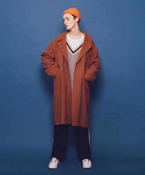 MONKEY TIME（モンキータイム）の「＜monkey time＞ MELTON OVERCOAT/コート ◆（トレンチコート・メンズ・ブラック/ブラウン/グレー・MEDIUM/X-LARGE/LARGE/SMALL）」の8枚目の写真