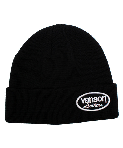 VANSON(ヴァンソン)の「VANSON バンソン ニット帽子 ニットキャップ(ニットキャップ/ビーニー・メンズ・ネイビー/グレー/ブラック×ホワイト/ワイン/ブラック×イエロー・FREE)」の2枚目の写真