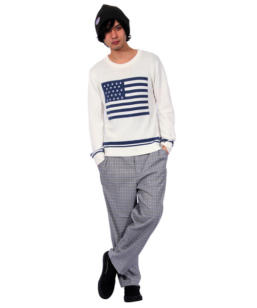 VANSON(ヴァンソン)の「VANSON バンソン ニット帽子 ニットキャップ(ニットキャップ/ビーニー・メンズ・ネイビー/グレー/ブラック×ホワイト/ワイン/ブラック×イエロー・FREE)」の8枚目の写真