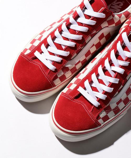 VANS（バンズ）の「＜VANS（バンズ）＞ STYLE36 CHEKER r/red/スタイル36 о（スニーカー・メンズ・レッド・10/7h/11/9h/8h/8/9）」の6枚目の写真