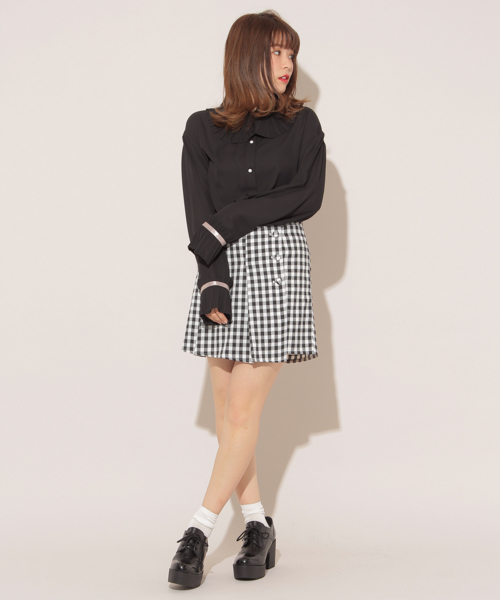 apres jour(アプレジュール)の「ギンガムラップショートパンツ【ZOZOTOWN限定アイテム】(その他パンツ・レディース・ブラック/グレー・フリー)」の7枚目の写真