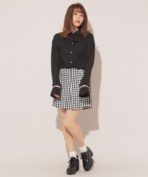 apres jour(アプレジュール)の「ギンガムラップショートパンツ【ZOZOTOWN限定アイテム】(その他パンツ・レディース・ブラック/グレー・フリー)」の8枚目の写真