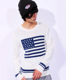 ８(eight) | SURF 星条旗 ロゴ ニットセーター(ニット/セーター)