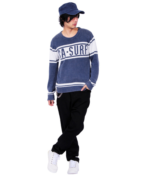 ８(eight)（エイト）の「SURF 星条旗 ロゴ ニットセーター（ニット/セーター・メンズ・ホワイト系その他/ブルー系その他/ホワイト系その他2/ブルー系その他2・MEDIUM/LARGE）」の7枚目の写真