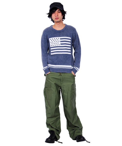 ８(eight)（エイト）の「SURF 星条旗 ロゴ ニットセーター（ニット/セーター・メンズ・ホワイト系その他/ブルー系その他/ホワイト系その他2/ブルー系その他2・MEDIUM/LARGE）」の8枚目の写真