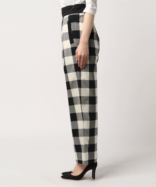 un dix cors（アンディコール）の「ブロックチェックワイドパンツ（その他パンツ・レディース・ブラック・ﾌﾘ-）」の2枚目の写真