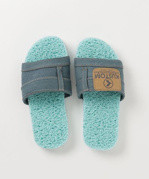 KUSTOM（カスタム）の「KUSTOM メンズ  KADILLAC DENIM サンダル/カスタム ビーチサンダル ビーサン（サンダル・メンズ・インディゴブルー/ライトブルー・26cm/27cm/28cm）」の4枚目の写真