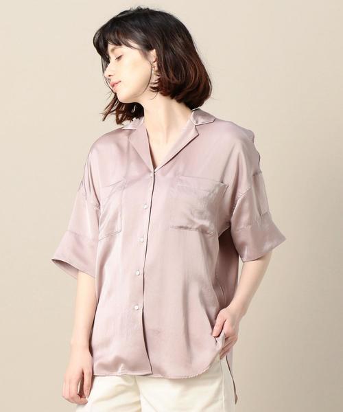 upperhights（アッパーハイツ）の「＜UPPER HIGHTS＞THE SHIRT 24 オープンカラーシャツ о（シャツ/ブラウス・レディース・ブラウン/ライラック・1）」の2枚目の写真
