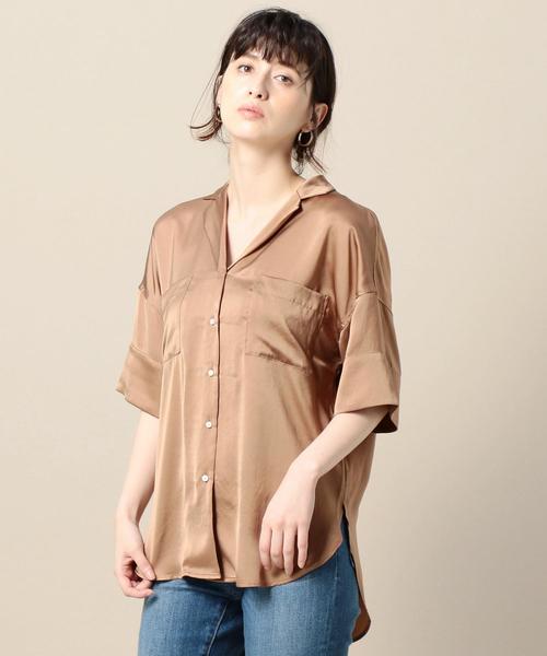 upperhights（アッパーハイツ）の「＜UPPER HIGHTS＞THE SHIRT 24 オープンカラーシャツ о（シャツ/ブラウス・レディース・ブラウン/ライラック・1）」の13枚目の写真