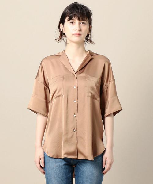 upperhights（アッパーハイツ）の「＜UPPER HIGHTS＞THE SHIRT 24 オープンカラーシャツ о（シャツ/ブラウス・レディース・ブラウン/ライラック・1）」の11枚目の写真
