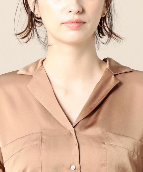 upperhights（アッパーハイツ）の「＜UPPER HIGHTS＞THE SHIRT 24 オープンカラーシャツ о（シャツ/ブラウス・レディース・ブラウン/ライラック・1）」の8枚目の写真