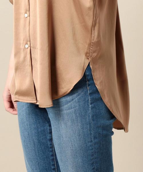 upperhights（アッパーハイツ）の「＜UPPER HIGHTS＞THE SHIRT 24 オープンカラーシャツ о（シャツ/ブラウス・レディース・ブラウン/ライラック・1）」の6枚目の写真