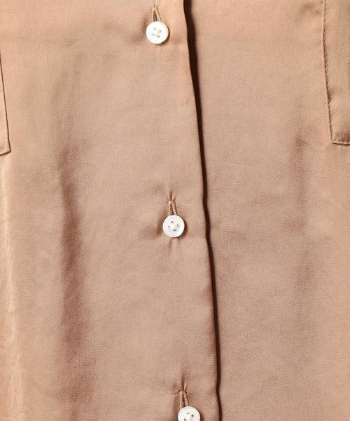 upperhights（アッパーハイツ）の「＜UPPER HIGHTS＞THE SHIRT 24 オープンカラーシャツ о（シャツ/ブラウス・レディース・ブラウン/ライラック・1）」の5枚目の写真