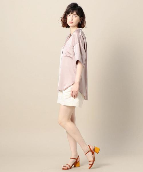 upperhights（アッパーハイツ）の「＜UPPER HIGHTS＞THE SHIRT 24 オープンカラーシャツ о（シャツ/ブラウス・レディース・ブラウン/ライラック・1）」の3枚目の写真