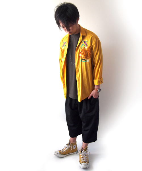 BEATJIVE(ビートジャイブ)の「ストレッチジャージ素材 ワイドパンツ バギー ハーフパンツ バミューダパンツ ガウチョパンツ イージーパンツ メンズ 膝下 5分丈 7分丈 夏(その他パンツ・メンズ・チャコールグレー/ブラック/ライトグレー・FREE)」の5枚目の写真