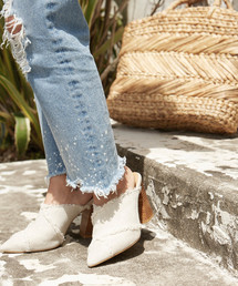 ALEXIA STAM | Chunky Heel Fringe Mules/チャンキーヒールフリンジミュール(サンダル)