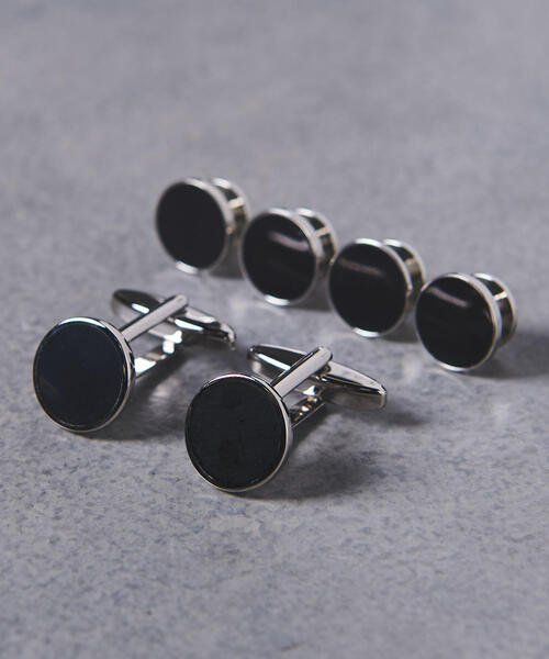UNITED ARROWS（ユナイテッドアローズ）の「＜ELIZABETH PARKER（エリザベスパーカー）＞ ラウンド スタッズ セット（カフリンクス・メンズ・ブラック・フリー）」の5枚目の写真