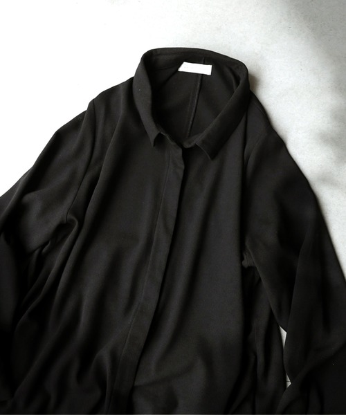 antiqua（アンティカ）の「リラクシーな大人印象。シャツオールインワン（サロペット/オーバーオール・レディース・ブラック/カーキ・FREE）」の11枚目の写真