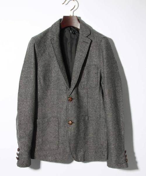 Anytime Songs(エニータイムソングス)の「ツイードテーラードジャケット(テーラードジャケット)」|グレー系その他