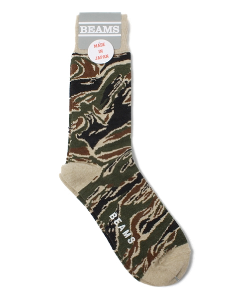 BEAMS（ビームス）の「BEAMS / カモフラージュ柄 クルー ソックス（ソックス/靴下・メンズ・その他1/その他2/その他3/その他4・ONE SIZE）」の2枚目の写真