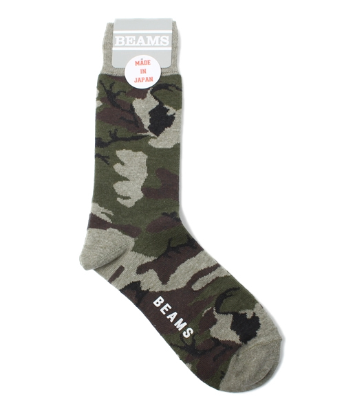BEAMS（ビームス）の「BEAMS / カモフラージュ柄 クルー ソックス（ソックス/靴下・メンズ・その他1/その他2/その他3/その他4・ONE SIZE）」の4枚目の写真