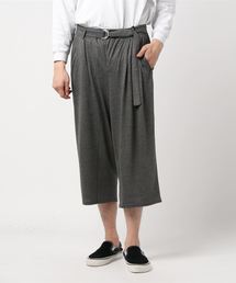 【Bl】ワイドパンツ クロップド丈 無地
