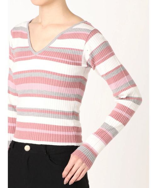 GYDA（ジェイダ）の「デコルテデザインタイトニットTOPS（ニット/セーター・レディース・ブラック/オフホワイト/その他/その他2・FREE）」の14枚目の写真