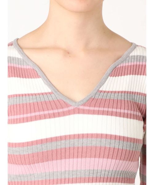 GYDA（ジェイダ）の「デコルテデザインタイトニットTOPS（ニット/セーター・レディース・ブラック/オフホワイト/その他/その他2・FREE）」の13枚目の写真